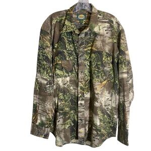 Cabela’s Camo Long Sleeve Button Down Shirt Men’s L Hunting Outdoor Gear
